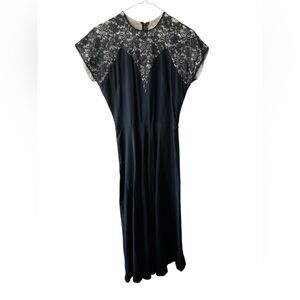 #2 Vintage Black Dress Custom Handmade Lace